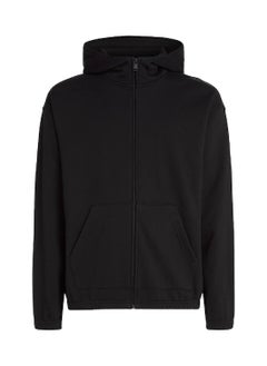 CALVIN KLEIN Calvin Klein Men's Hoody - Long Sleeves - Sportswear - Cotton Sweatshirt, Black  - Image 2