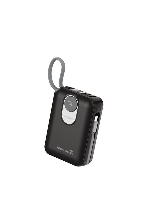 MOXOM MX-PB159 20,000mAh Power Bank with PD35W, SCP22.5W Fast Charging, Type-C & Lightning Cables, LCD Display
