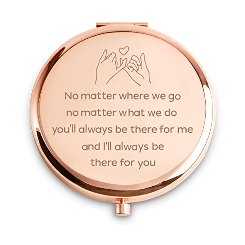 COYOAL Friendship Gifts for Women Girls, Personalized Gifts for Friends Female Bestie BFF, Custom Compact Mirror for Christmas, Stocking Stuffers, Secret Santa, Birthday - Image 1