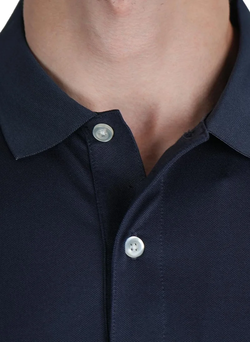 GIORDANO  Men's Slim Fit Embossed Pique Polo| Silk Touch Series for Men | Best Price UAE