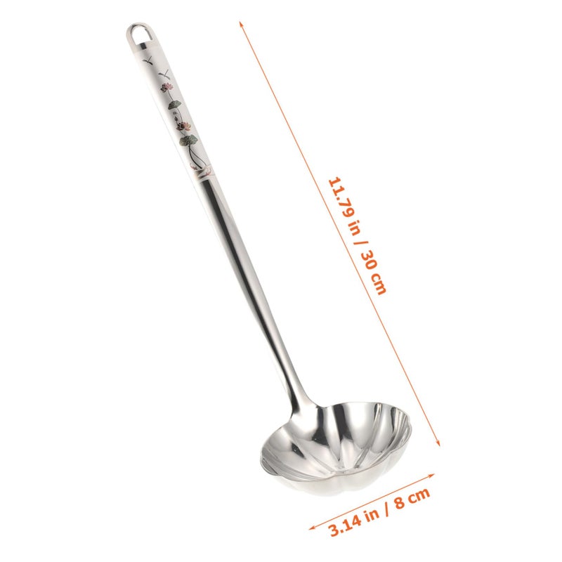 Stainless Steel Soup Ladle Large Serving Spoon Kitchen Tool Fine Finish - Image 3