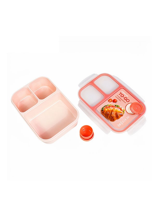 LocknLock To Go Lunch Box 980ml , Pink, Leak-Proof Bento Lunch Container, Microwave, Freezer & Dishwasher Safe, Portable Food Storage for Work, School & Travel - Image 2