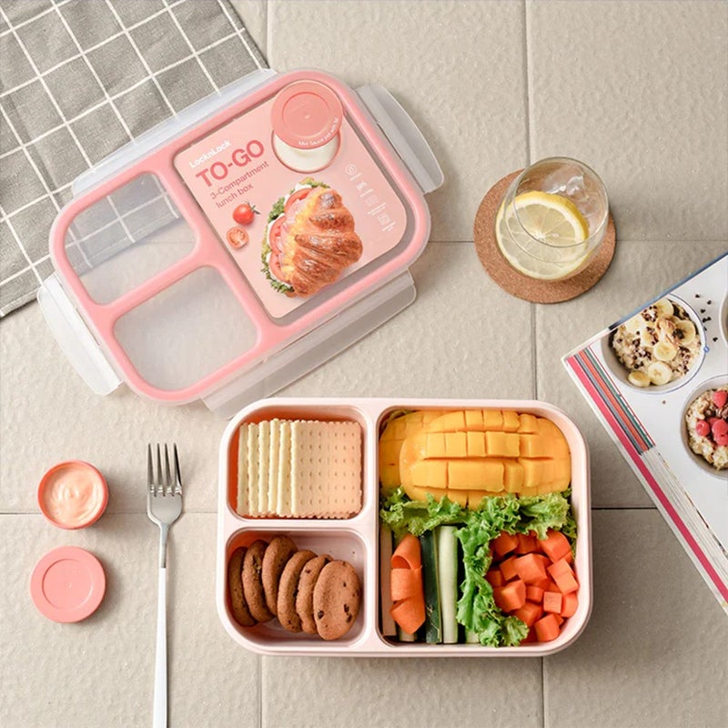 LocknLock To Go Lunch Box 980ml , Pink, Leak-Proof Bento Lunch Container, Microwave, Freezer & Dishwasher Safe, Portable Food Storage for Work, School & Travel - Image 5