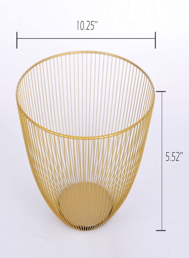 IBWell Wire Fruit Basket Fruit Bowl Kitchen Fruit Basket Stand Fruit Bowls for the Counters Metal Fruit Bowl (Exposure) (Round-Gold) - Image 2