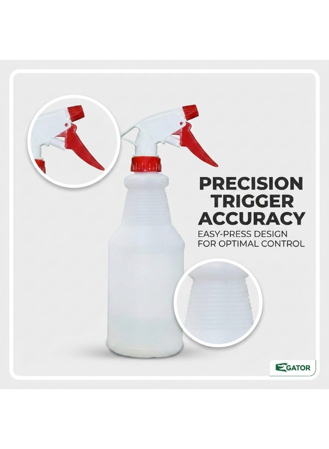 Gator Plastic Spray Bottle 600ml Red | Color-Coded Trigger Sprayer | Adjustable Nozzle | Chemical Resistant | Professional Zone-Specific Cleaning Bottle - Image 4