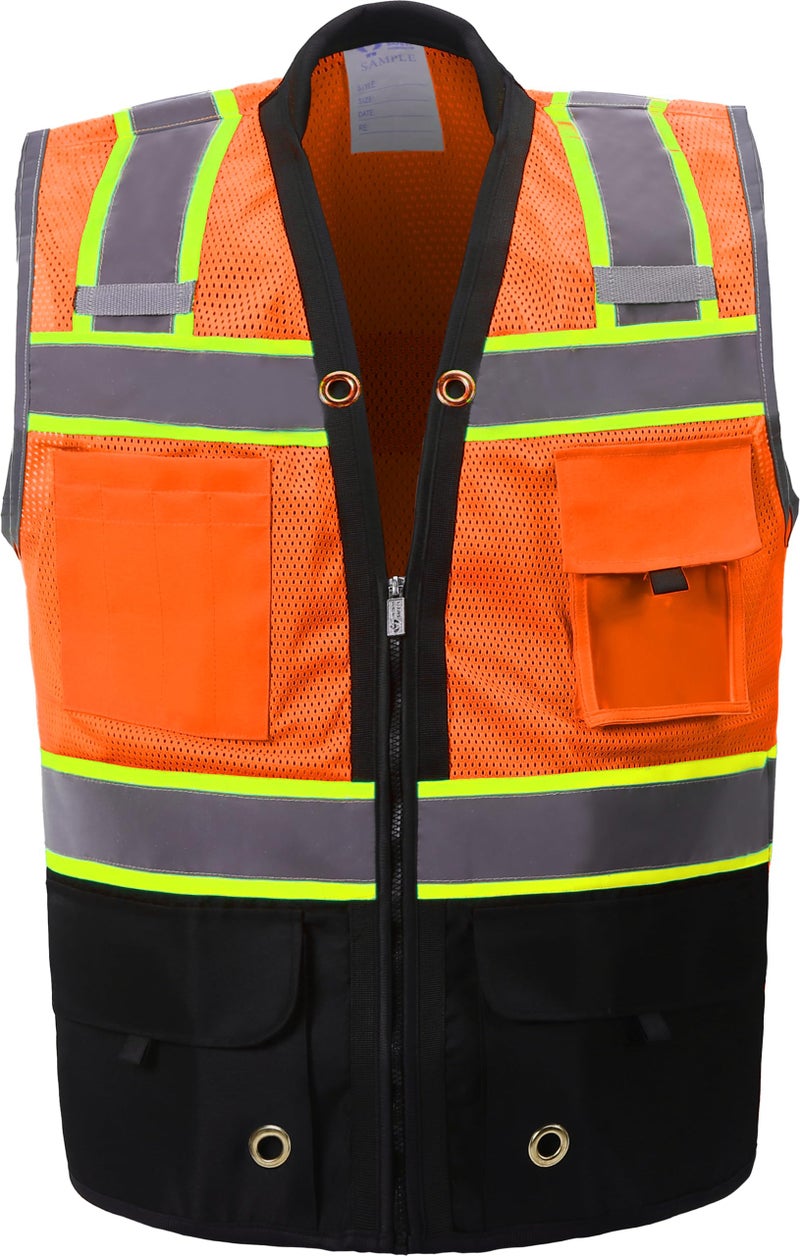 ShineBright Shine Bright Safety Vest - High Visibility with Reflective Straps and Pockets – Premium, Soft, Durable, and Breathable – ANSI CLASS 2 (Size 2XL, Orange) - Image 4