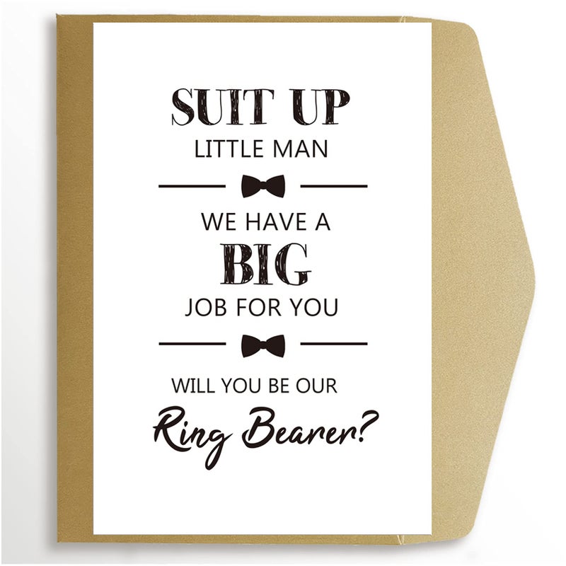 Goroar Goroar Will You Be Our Ring Bearer Card Ring Bearer Proposal Card Ring Bearer Request Card