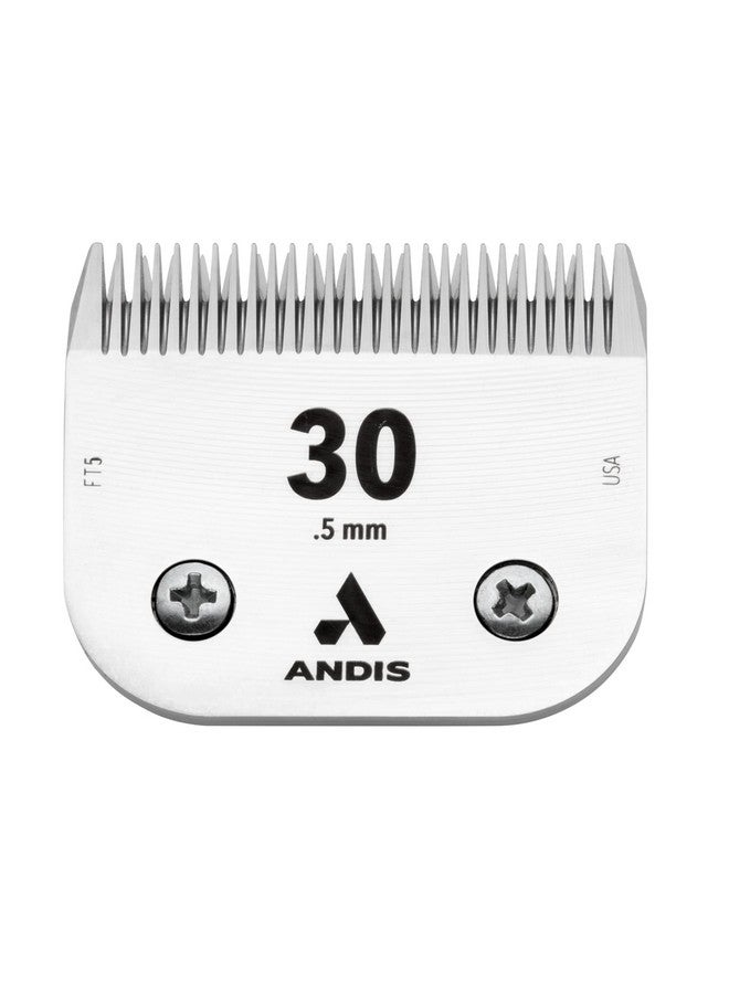 Andis - 64260, Ceramic Edge Pet Clipper Blade - Comprised of Carbon-Infused Steel, Size-30 Blade with Prolonged Sharp Edge, Cuts Hairs at 1/50-Inch Length - for Dogs & Medium Sized Animals, Chrome