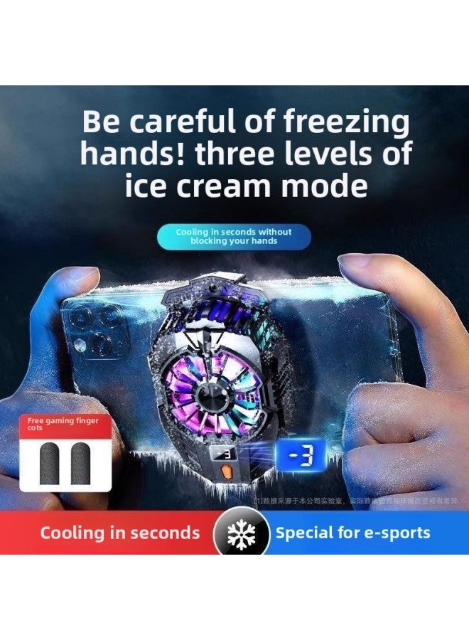 مشعاع الهاتف المحمول Live E-Sports تبريد سريع مناسب لهاتف Apple لهاتف Iphone Black Shark 2pro One Plus أشباه الموصلات الخلفية اللون: [تبريد توربو] تبريد فوري، شحن وتوصيل ثنائي الغرض | سرير الاصبع مجانا. - Image 2