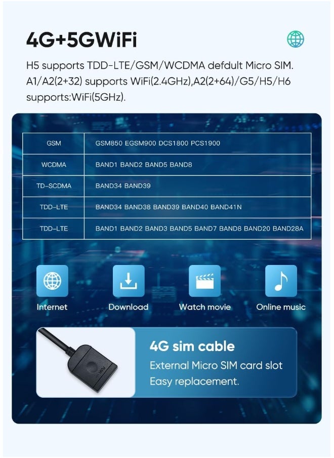 Vierex Fit Toyota Yaris Car Stereo Android Screen 2022-2023 With Apple Carplay Android Auto Wireless WiFi DSP AHD Camera Included Fast Interface QLED Quick Boot (8+128GB 360D Camera)  - Image 5