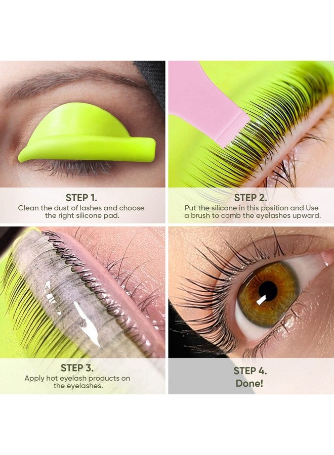 Libeauty Eyelash Lift Shield Lash Perm Pads 10 Pcs Reusable Eyelash Perming Curler Lower Eyelash Pads Lifting Rods - Image 4