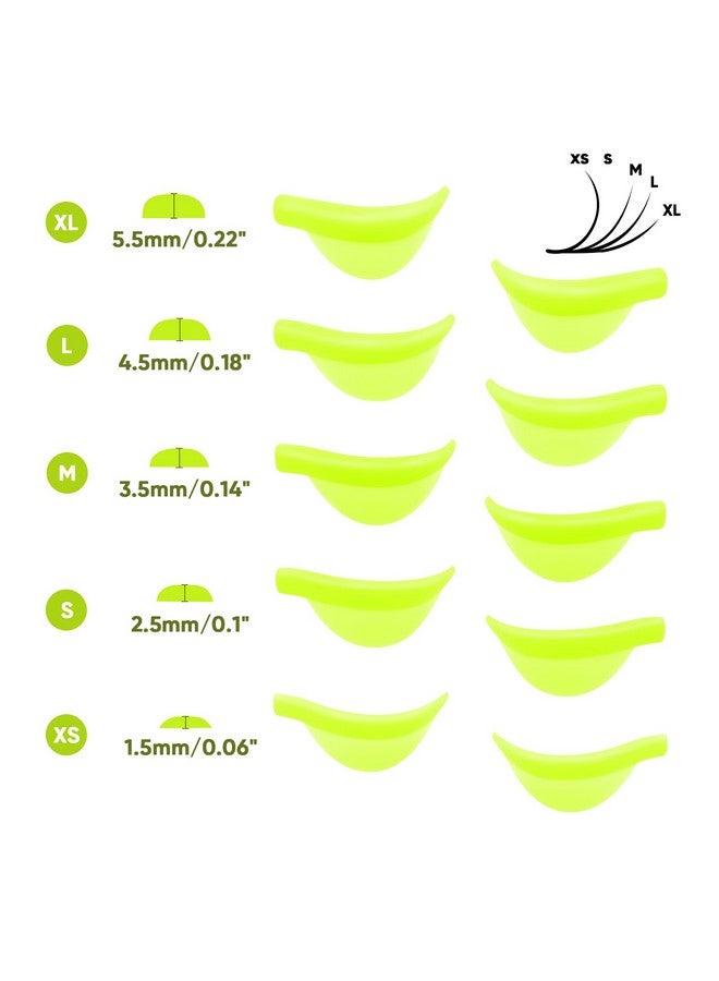 Libeauty Eyelash Lift Shield Lash Perm Pads 10 Pcs Reusable Eyelash Perming Curler Lower Eyelash Pads Lifting Rods - Image 5