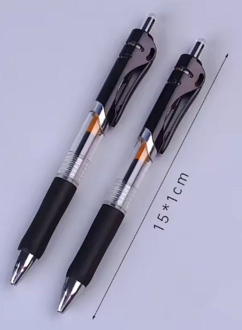 10pcs Gel Pens Stationery Writing Pen Black Ink 0.5mm Refillable Ballpoint Pen Office Back To School Gift - Image 3