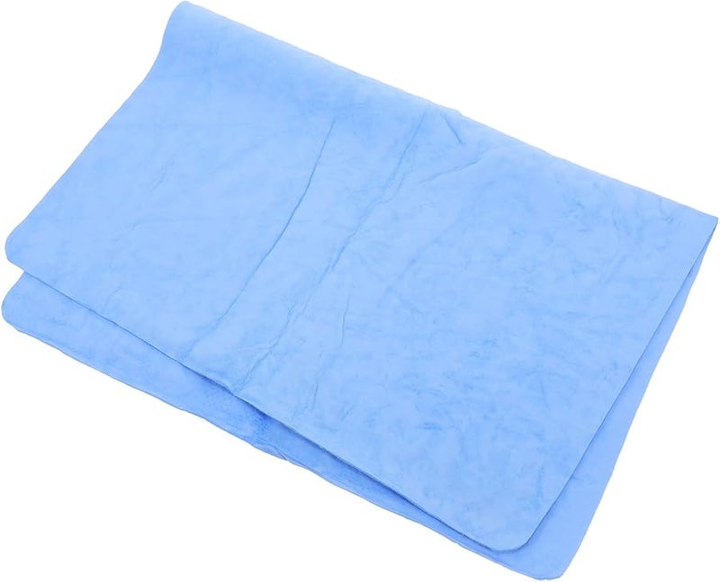 Blue Reusable Synthetic Chamois Microfiber Car Drying Towel Water Absorbent Cleaning Cloth - Image 1