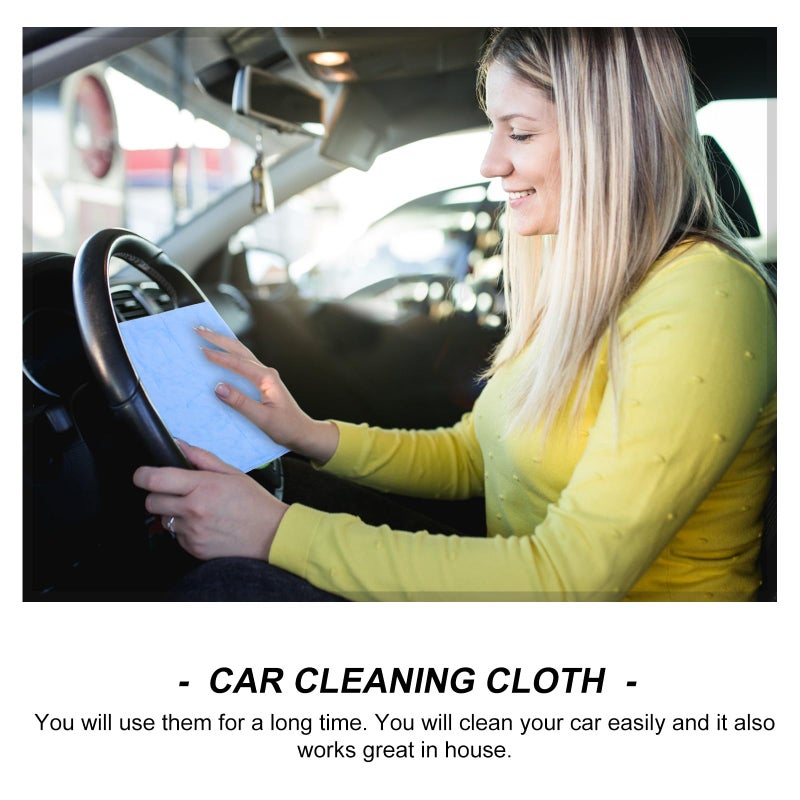 Blue Reusable Synthetic Chamois Microfiber Car Drying Towel Water Absorbent Cleaning Cloth - Image 4