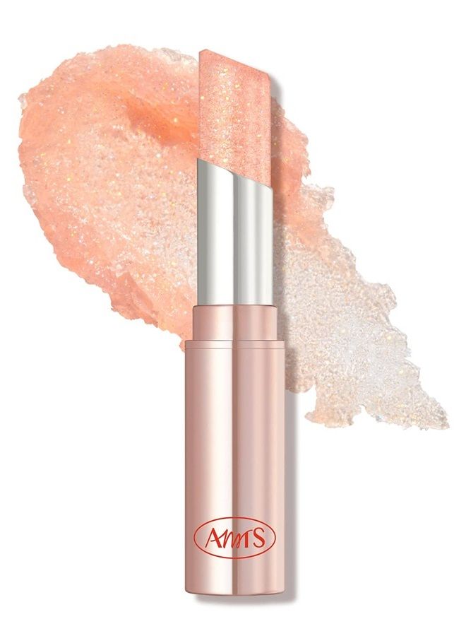 AMTS x True Beauty Crystal lights Lip Balm Stick | Hydration Lip Stick for dry, cracked, chapped lips, Pink Moisture Lip Butter Balm 