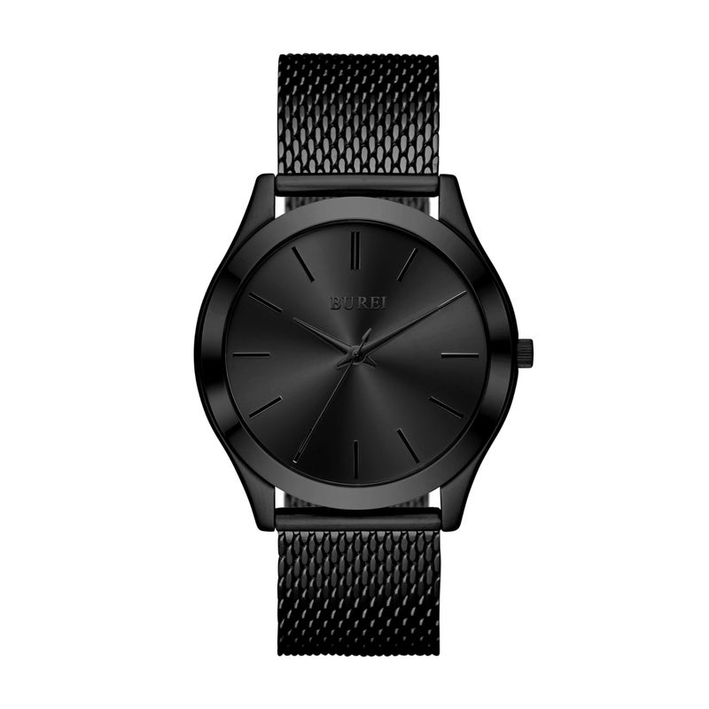 BUREI Mens Wrist Watch Analog Stainless Steel Dress Waterproof Quartz Watch for Men with Japanese MovementRefined Gifts for Men Boyfriend Husband Dad - Image 2