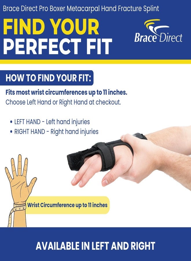Brace Direct Pro Boxer Metacarpal Hand Fracture Splint - Right - 3-in-1 Adjustable Hand Brace for 2nd, 3rd, 4th, & 5th Finger Support - Ulnar & Radial Gutter Splint for Boxer’s Fracture, Broken - Image 2