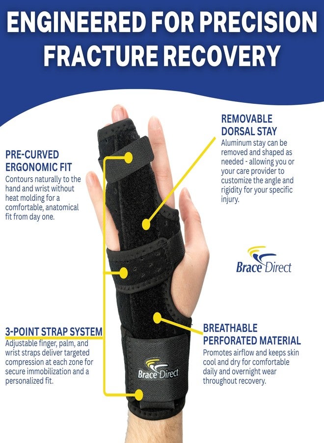 Brace Direct Pro Boxer Metacarpal Hand Fracture Splint - Right - 3-in-1 Adjustable Hand Brace for 2nd, 3rd, 4th, & 5th Finger Support - Ulnar & Radial Gutter Splint for Boxer’s Fracture, Broken - Image 4
