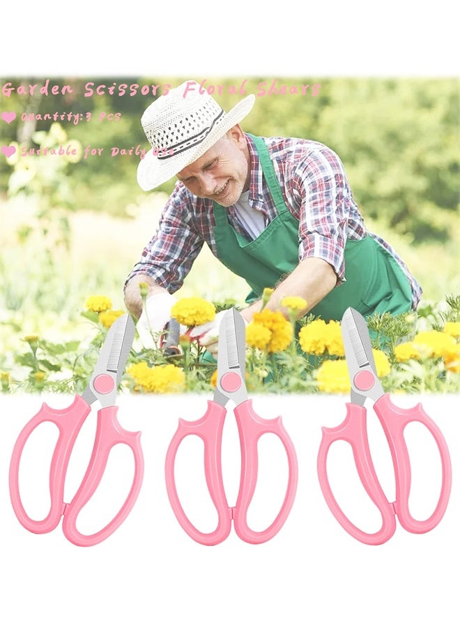 3 Pcs Garden Scissors Floral Shears,Premium Garden Pruning Shears for Plants Trimming and Fruit Picking Trimming - Image 4