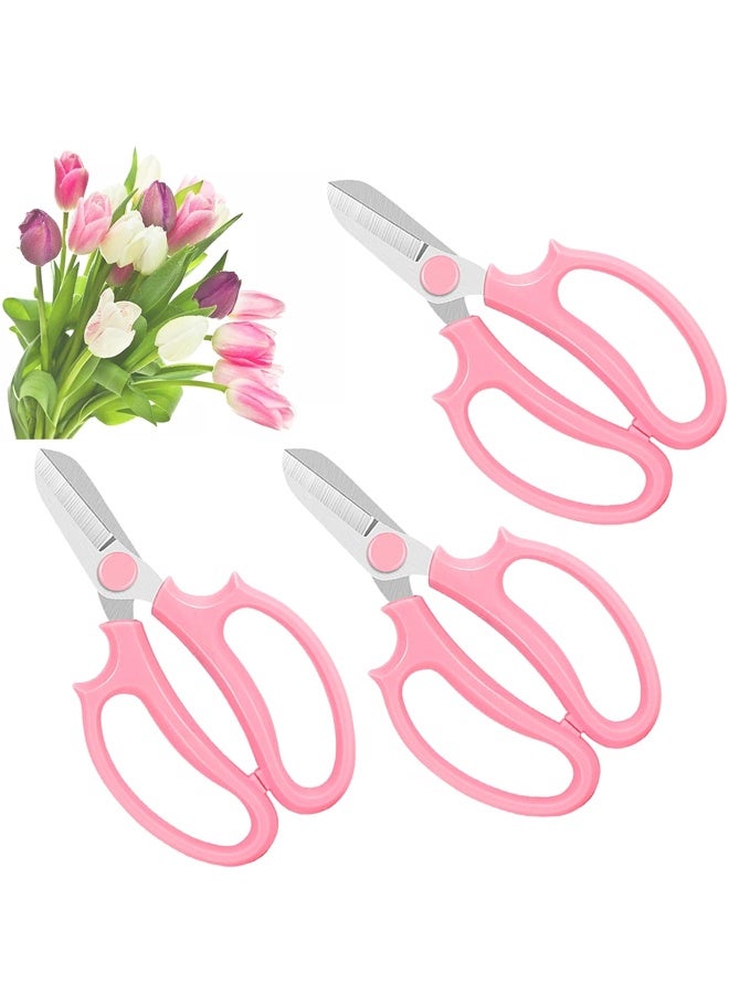 3 Pcs Garden Scissors Floral Shears,Premium Garden Pruning Shears for Plants Trimming and Fruit Picking Trimming - Image 1
