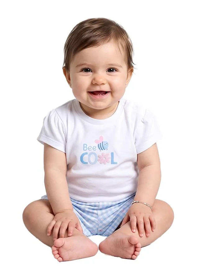 أطفال وأكثر Babies & More Newborn Girls Multicolor Short Set
