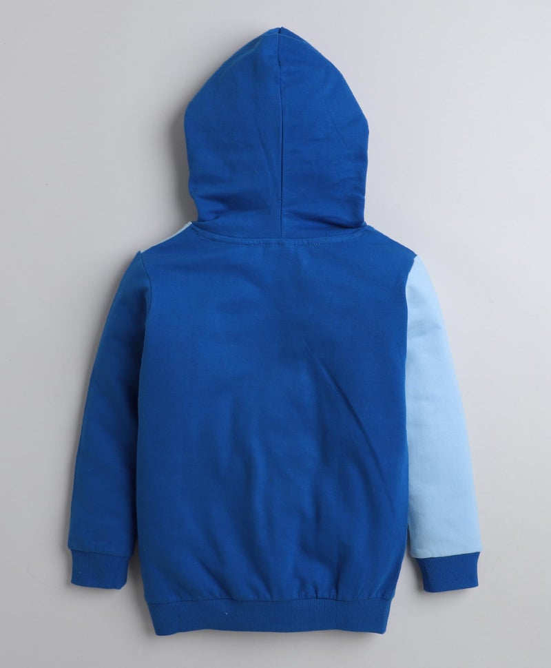 BUMZEE Royal Blue Boys Full Sleeves Cotton Hooded Sweatshirt Age - 6-7 Years (Peb9775J-rbl) - Image 5