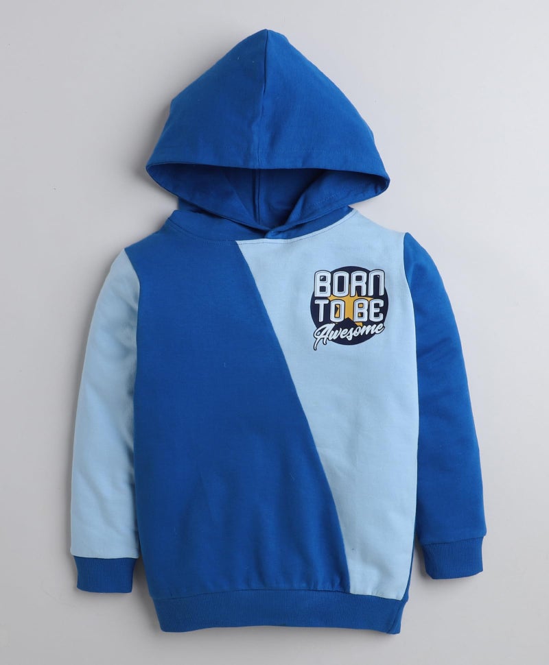BUMZEE Royal Blue Boys Full Sleeves Cotton Hooded Sweatshirt Age - 6-7 Years (Peb9775J-rbl) - Image 4