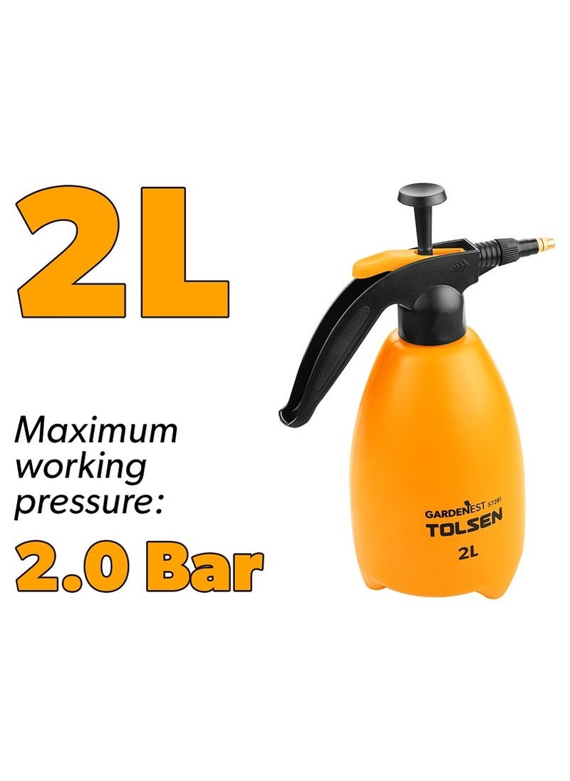 TOLSEN 2L Manual Pressure Garden Sprayer – Hand Pump Sprayer for Water, Pesticides & Fertilizers  - Image 2