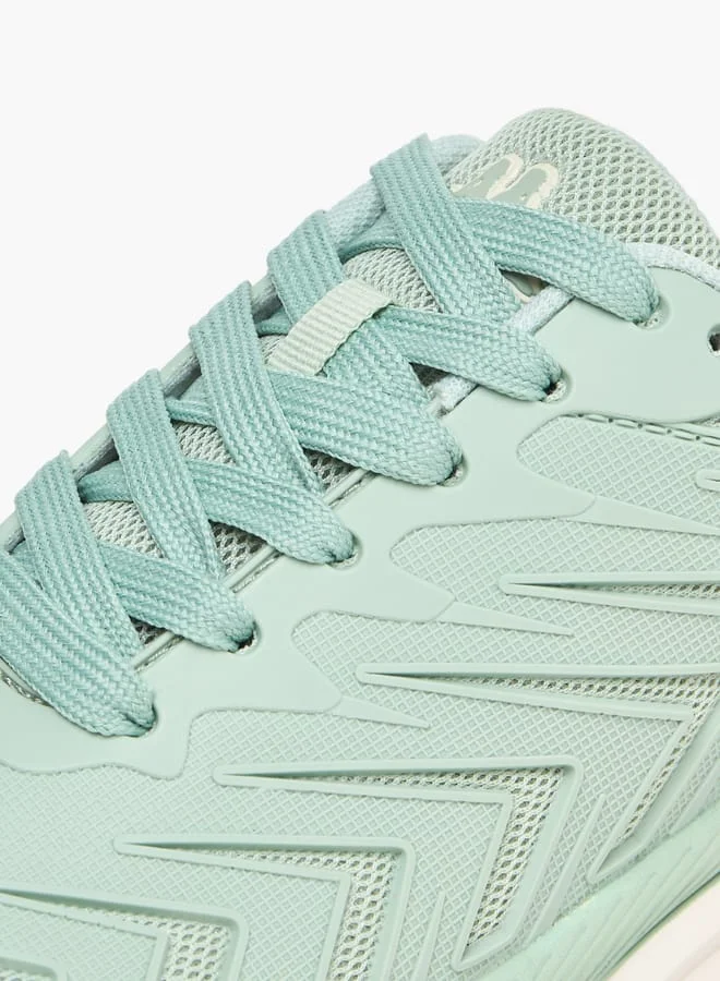 Kappa Womens Panelled Lace-Up Sports Shoes with Pull Tab