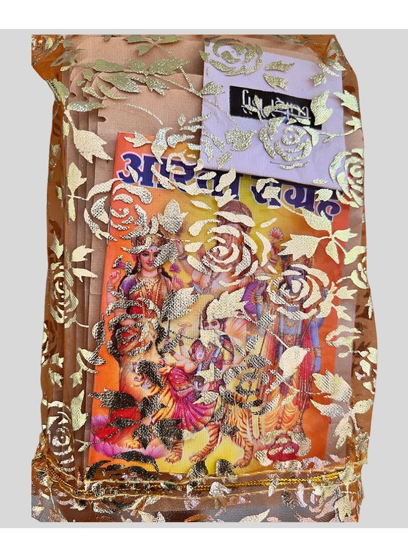 IndiaWeaves Essential Pooja Kit (Haldi, Kumkum, Chandan, Orange sindoor, Gulal, Abeer, Akshat, Roli, Attar, Janeu, Supari, Kapoor, Mix dry fruits, Flower vaat for aarti, Long vaat for akhand diya - Image 2