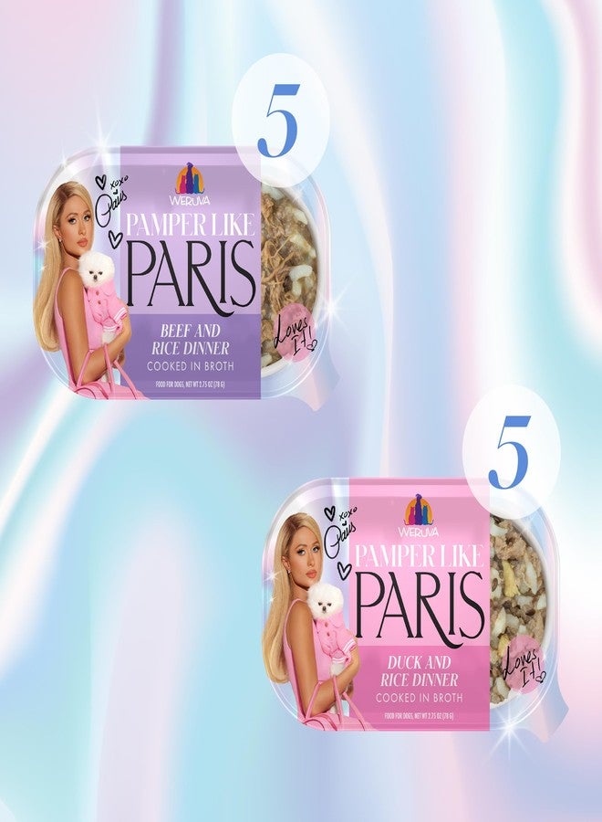 ويروفا Weruva Pamper Like Paris Natural Wet Dog Food, Beef and Duck Recipes Cooked in Broker, Variety Pack (2.75oz Cup, Pack of 10) - Image 3
