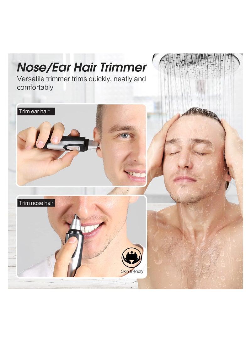 Suntown Electric Nose Trimmer, Ear Hair Trimmer for Men and Women, Professional Painless Eyebrow Facial Hair Trimmer, Battery-Operated Trimmer with IPX7 Waterproof, Rotary Dual Edge Blades for Easy Cleansing - Image 3