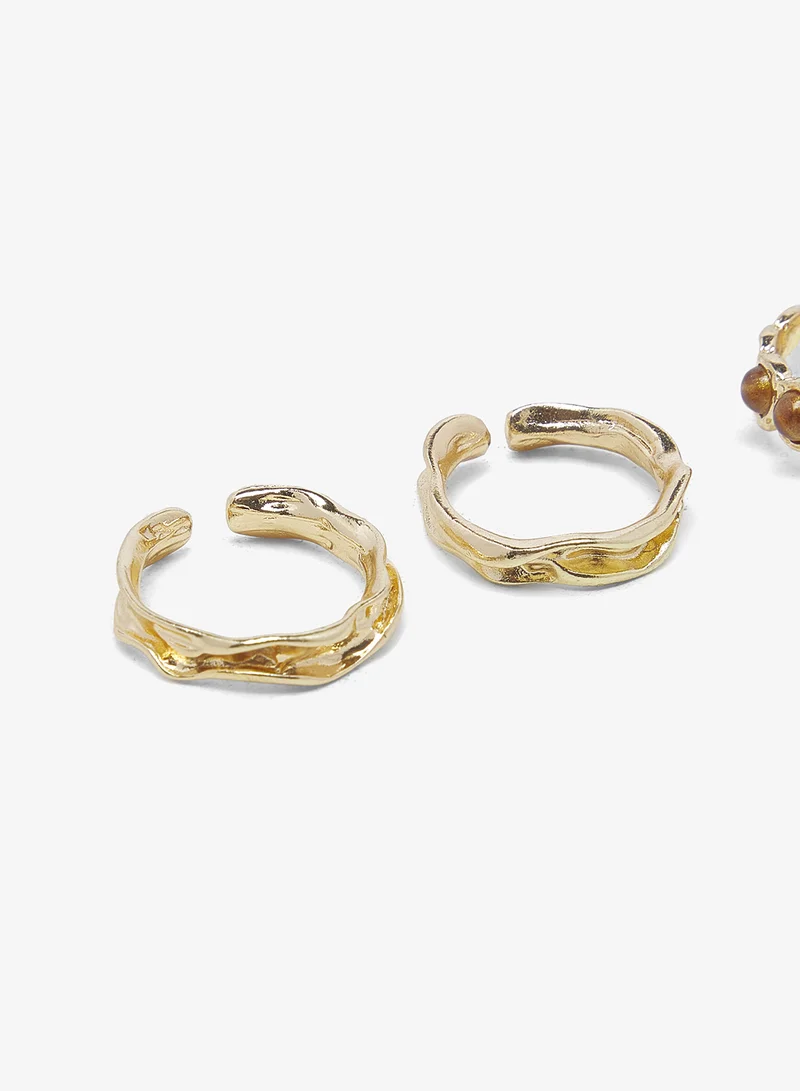 ELLA Resin Detail Rings Set