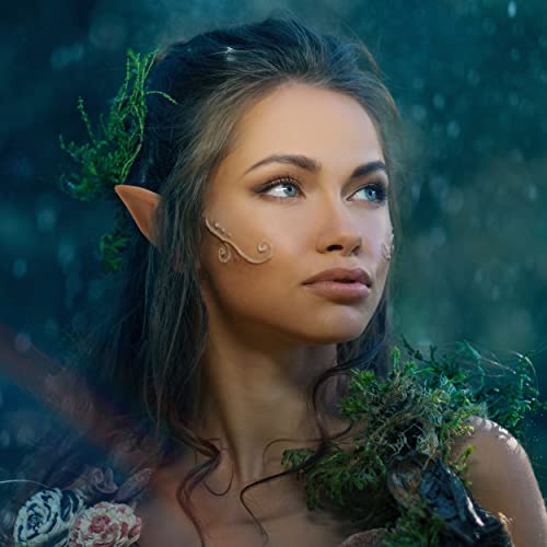 FRESHME Renaissance Medium Brown Fairy Elf Ears - Pixie Pointy Tan Black Elf Ear Fairy Elven Ear Brown Skin Prop for Women Christmas Halloween Cosplay Masqerade Fantasy Dress Up Costume Accessories - Image 3