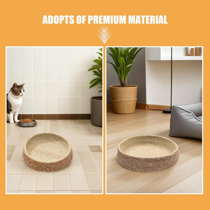 Woven Rattan Pet Bed Small Round Straw Dog Nest Comfortable Cat Sleeping House Indoor Pet Supply - Image 3