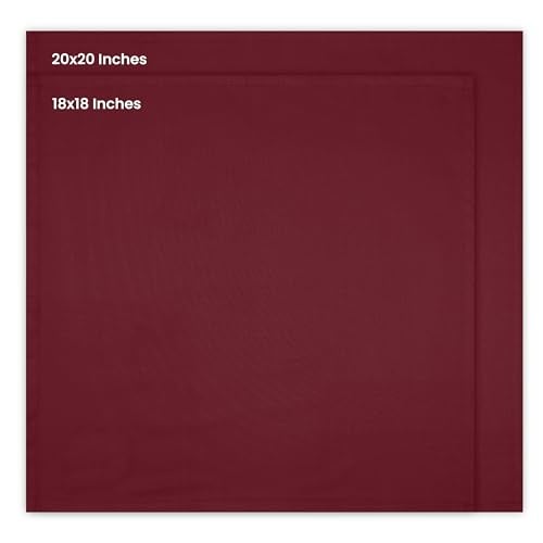 Utopia Kitchen Burgundy Cloth Napkins [12 Pack, 18x18 Inch] Absorbent Cotton Blend Washable and Reusable for Dinner, Restaurant, Lunch, Wedding and Hotel - Image 2