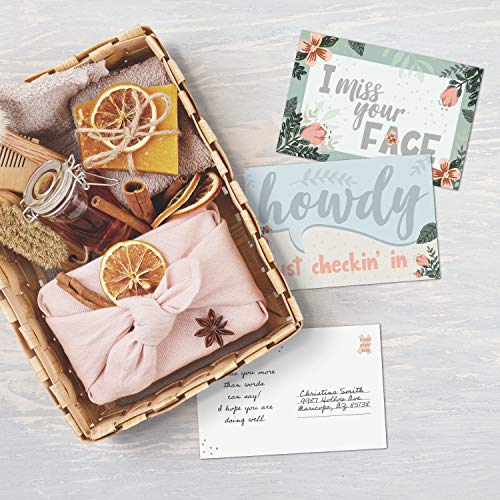 Canopy Street Miss You Encouraging Postcards / 25 Thinking Of You Postcards / 5 Supportive Floral Designs / 4" x 6" Flat Motivational Postcard/Happy Mail Uplifting Cards/Made In The USA - Image 4