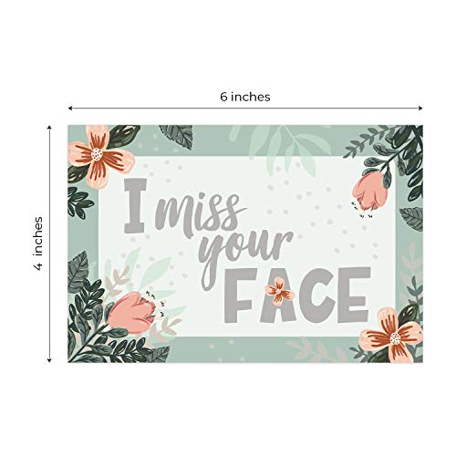 Canopy Street Miss You Encouraging Postcards / 25 Thinking Of You Postcards / 5 Supportive Floral Designs / 4" x 6" Flat Motivational Postcard/Happy Mail Uplifting Cards/Made In The USA - Image 5