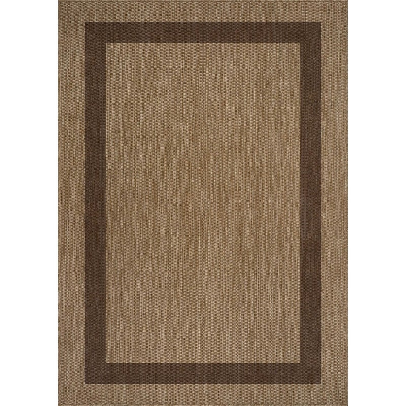 CAMILSON Outdoor Rug 6x9 - Modern Outside Rugs for Patios Porches Waterproof Durable Washable Non-Shedding, Easy-to-Clean Indoor Outdoor Area Carpet (6 x 9, Bordered - Jute) - Image 2