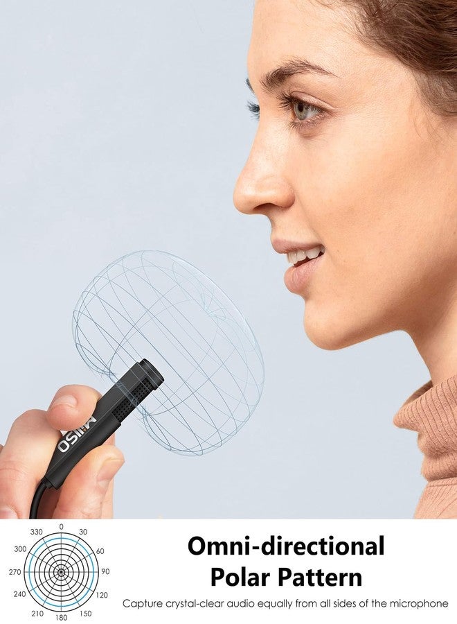 MillSO USB PC Microphone Plug & Play Mini USB Microphone Omnidirectional External USB Lavalier Microphone for Computer, Laptop, YouTube, Meeting, Recording, Podcasting, Gaming - 1.5m/4.9ft - Image 3