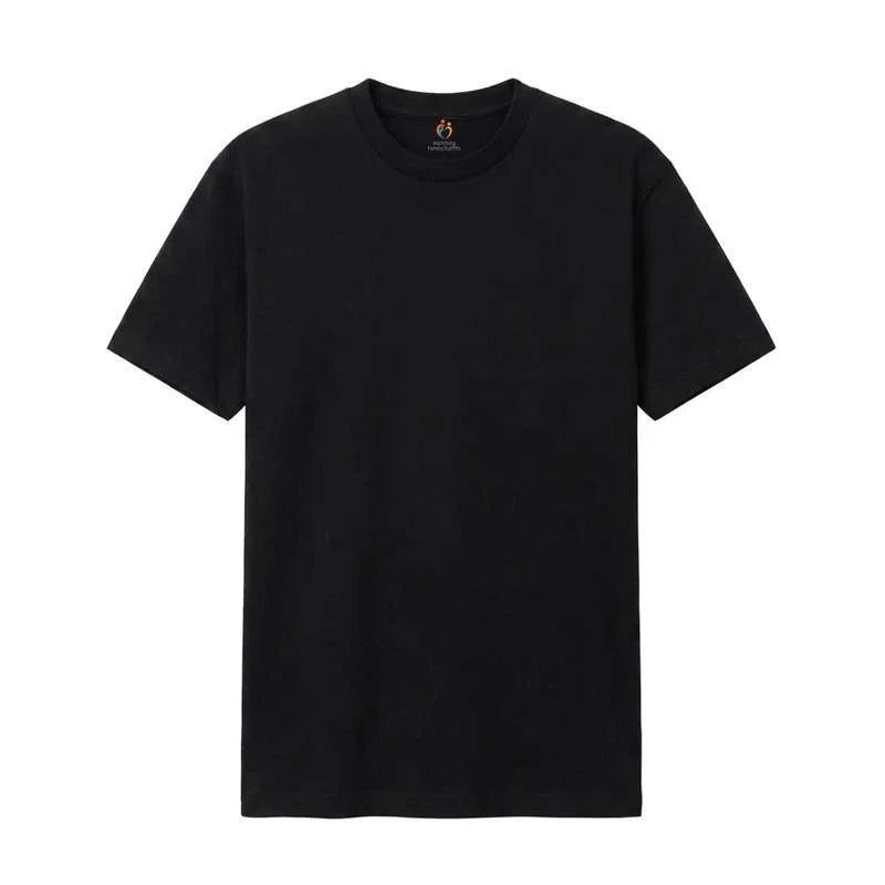Matching Family Outfits Plain Black Unisex Cotton T-Shirt | Soft Half Sleeve Round Neck Casual Tee for Men & Women | Breathable Solid Basic T-Shirt | Comfortable Everyday Wear | Premium Regular Fit