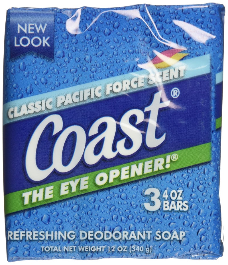 Coast Bath Bars Original Blue 3 Bar Soap, 12 oz - Image 1