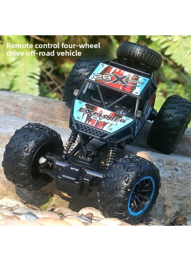 Generic - Oversized Alloy Remote Control Off-road Vehicle High-speed Four-wheel Drive Climbing Racing Car Remote Control Car Children's Boy Toys Wholesale-Color:Two-way Climbing Off-road Vehicle [large Gift Box] Two Colors Random-Scale:High Configuration Dual Batteries - Image 1