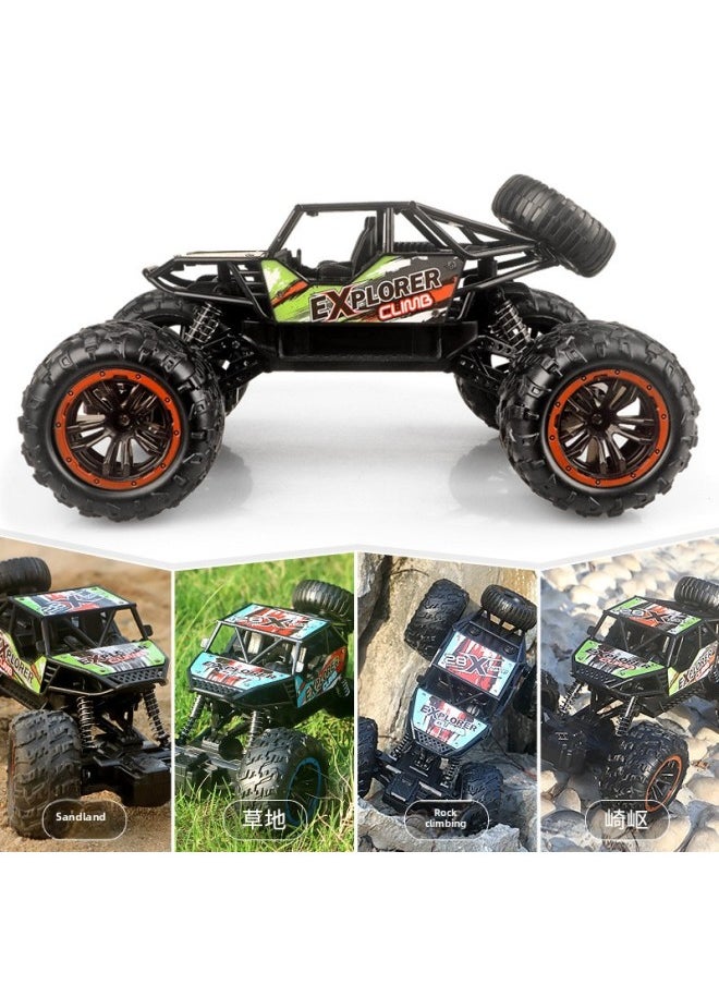 Generic - Oversized Alloy Remote Control Off-road Vehicle High-speed Four-wheel Drive Climbing Racing Car Remote Control Car Children's Boy Toys Wholesale-Color:Two-way Climbing Off-road Vehicle [large Gift Box] Two Colors Random-Scale:High Configuration Dual Batteries - Image 1