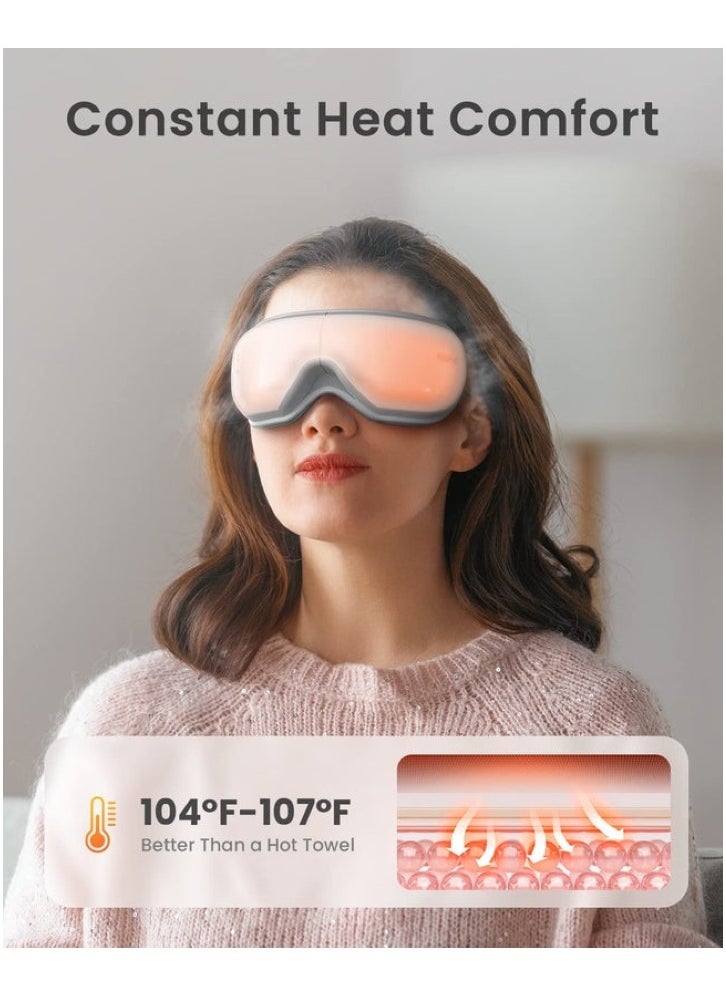 RENPHO Eyeris 1 Eye Massager With Heat Air Compression Bluetooth Music Rechargeable Eye Therapy Massager Black  - Image 4