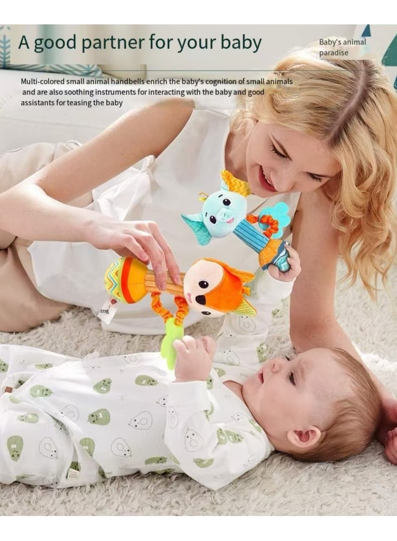 سوزي بيبي القطن العضوي هزاز عصا للأطفال حديثي الولادة مهدئا دمية طفل 0-2-year-old يد طفل لعبة هزاز الجرس - Image 2