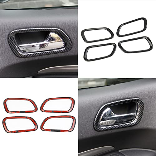 crosselec Carbon Fiber Interior Door Handle Panel cover trim for Dodge Durango 2011-2020 - Image 5