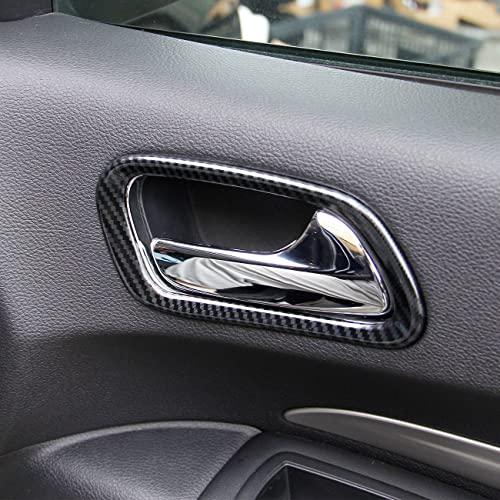 crosselec Carbon Fiber Interior Door Handle Panel cover trim for Dodge Durango 2011-2020 - Image 4