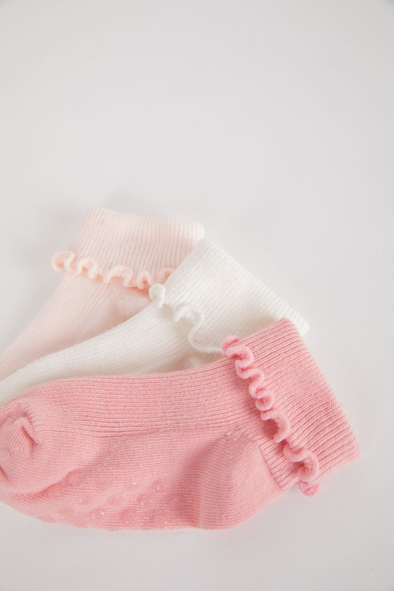 DeFacto Multicolour Baby Girl 3 piece Long sock Casual - Image 2